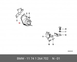 Преобразователь давления, управление ОГ 11 74 1 264 702 BMW