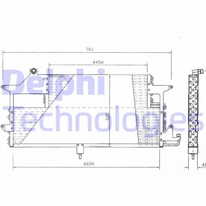 Конденсатор, кондиционер TSP0225144 DELPHI