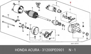 Стартер 31200PE0901 HONDA