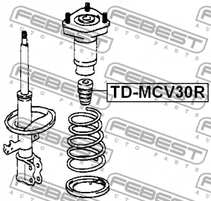 Отбойник амортизатора подвески TD-MCV30R FEBEST