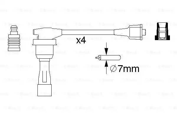 Провода высоковольтные системы зажигания (комплект) 0 986 356 974 BOSCH