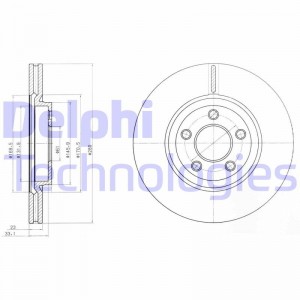Тормозной диск BG3704 DELPHI
