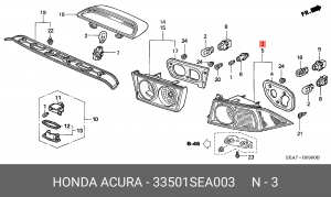 Задний фонарь 33501SEA003 HONDA