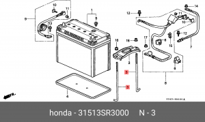 Крепление аккумулятора 31513SR3000 HONDA