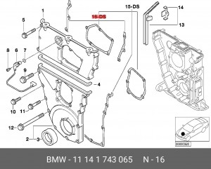 Прокладка, корпус маслянного фильтра 11 14 1 743 065 BMW