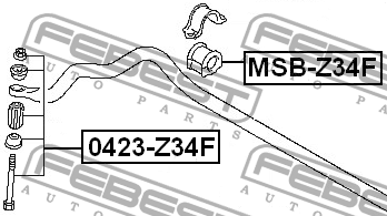 Втулка стабилизатора MSB-Z34F FEBEST