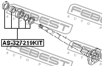 Подшипник ступицы колеса AS-327219KIT FEBEST