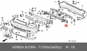 Носитель, буфер 71530SR3A00ZZ HONDA