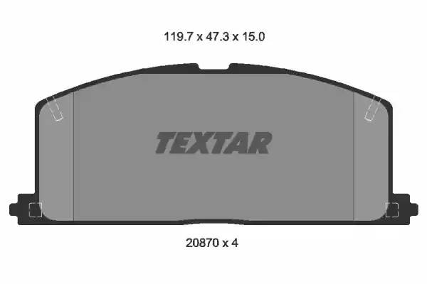 Комплект тормозных колодок, диско 2087001 TEXTAR