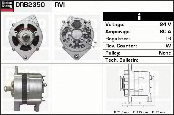 Генератор DRB2350 DELCO REMY