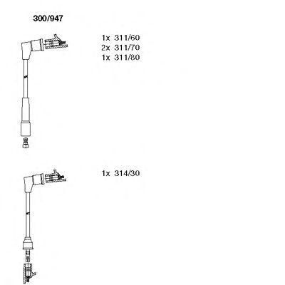 Ккомплект проводов зажигания 300947 BREMI