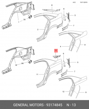 Деталь 93174845 GENERAL MOTORS