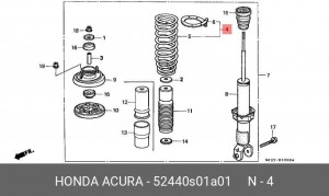 Пружина ходовой части 52440S01A01 HONDA