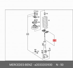 Амортизатор подвески A2033203930 MERCEDES BENZ