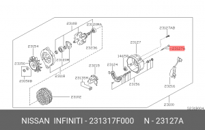Ремкомплект, генератор 23131-7F000 NISSAN