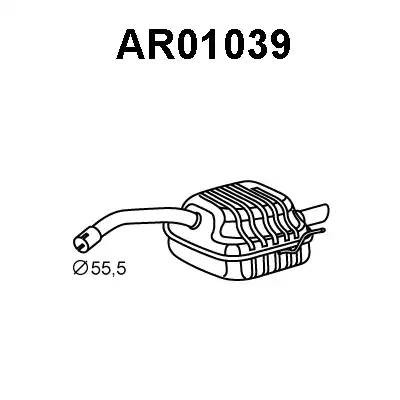 Глушитель выхлопных газов конечный AR01039 VENEPORTE