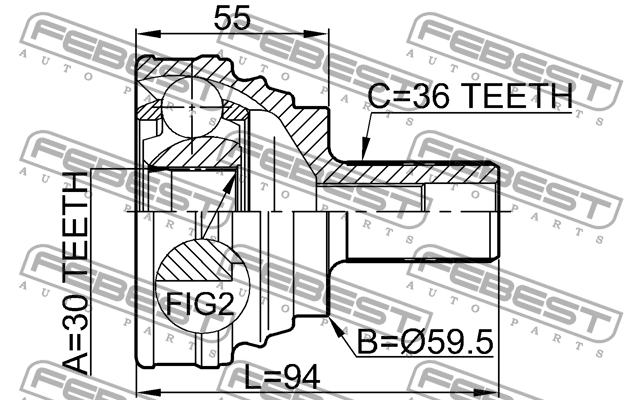 ШРУС 2310-030 FEBEST
