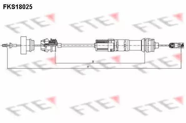 Трос, управление сцеплением FKS18025 FTE