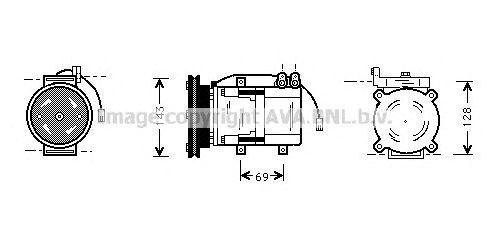 Компрессор, кондиционер HYK066 AVA