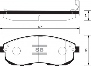 Колодки тормозные дисковые SP-1107-F SANGSIN
