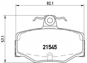 Комплект тормозных колодок, диско P56024 BREMBO