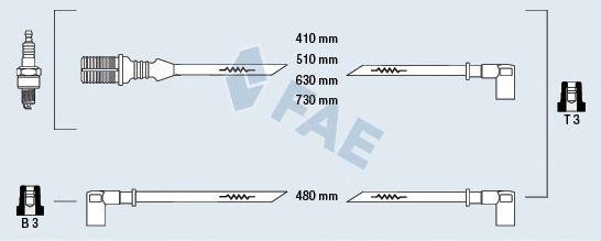 Ккомплект проводов зажигания 83150 FAE