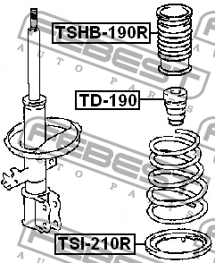 Отбойник амортизатора подвески TD-190 FEBEST