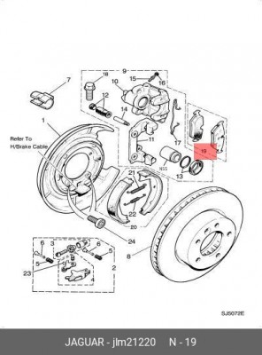 Комплект тормозных колодок, диско JLM21220 JAGUAR