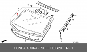 Стекло ветровое 73111TL0G20 HONDA