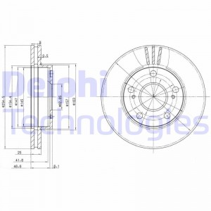 Тормозной диск BG3172 DELPHI