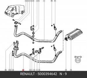 Выпускной трубопровод 5000394642 RENAULT