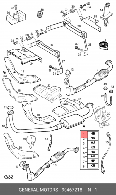 Катализатор 90467218 GENERAL MOTORS