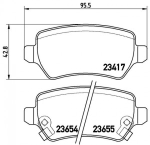 Комплект тормозных колодок, диско P59038 BREMBO