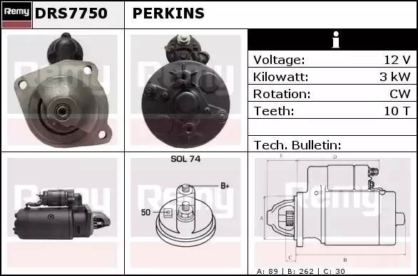 Стартер DRS7750 DELCO REMY