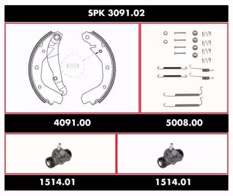Комплект тормозных колодок SPK309102 REMSA