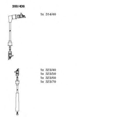 Ккомплект проводов зажигания 300436 BREMI