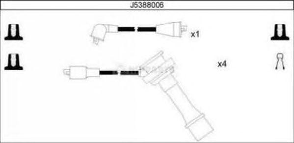 Ккомплект проводов зажигания J5388006 H B JAKOPARTS NIPPARTS