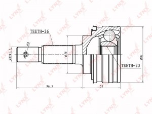 ШРУС CO-7518 LYNXAUTO