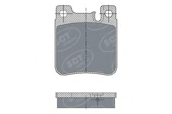 Комплект тормозных колодок, диско SP255 SCT