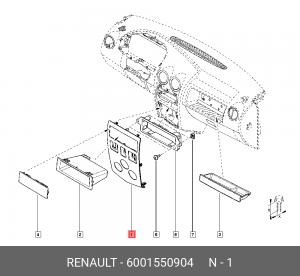 Накладка панели приборов 6001550904 RENAULT