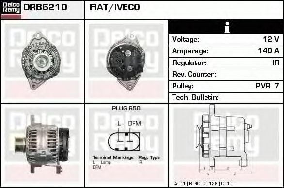 Генератор DRB6210 DELCO REMY