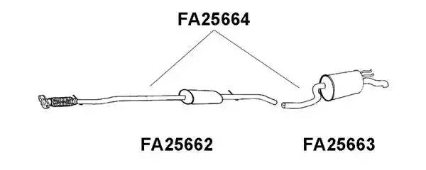 Глушитель выхлопных газов конечный FA25664 VENEPORTE