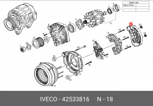 защитная крышка, генератор 42533816 IVECO