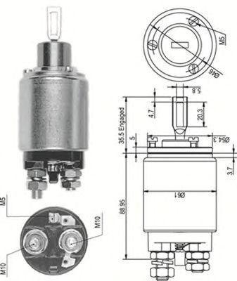 Тяговое реле, стартер 940113050098 MAGNETI MARELLI