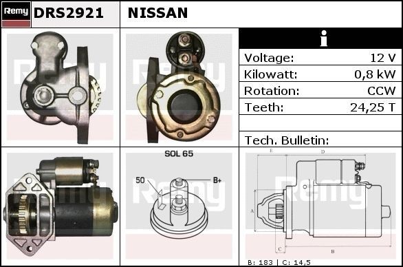 Рулевой механизм DSR127L DELCO REMY