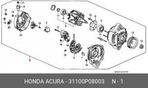 Генератор 31100P08003 HONDA