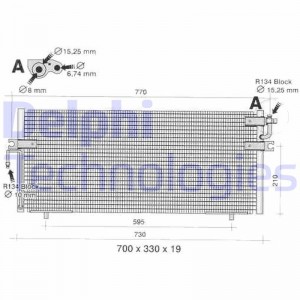 Конденсатор, кондиционер TSP0225350 DELPHI