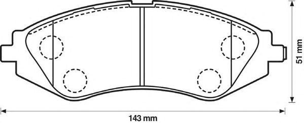Комплект тормозных колодок, диско 572403B BENDIX JURID