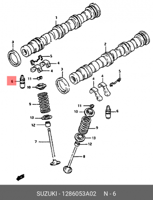 Толкатель 12860-53A02 SUZUKI