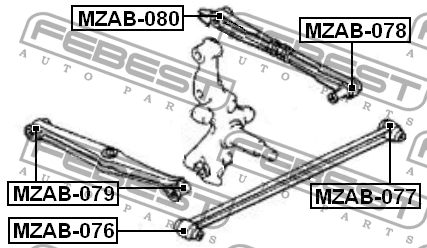 Рычаг подвески MZAB-080 FEBEST